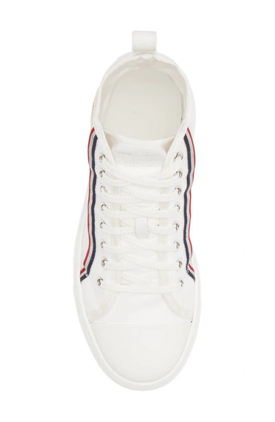 Shop Moncler Kids' Anyse Ii Canvas High Top Sneaker In White