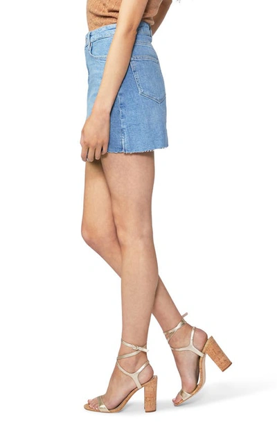 Paige Jessie High-waisted Denim Skirt In Cynthia Destressed