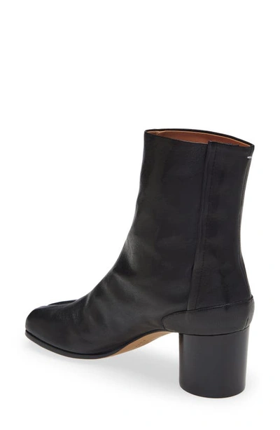 Shop Maison Margiela Tabi Leather Boot In Black