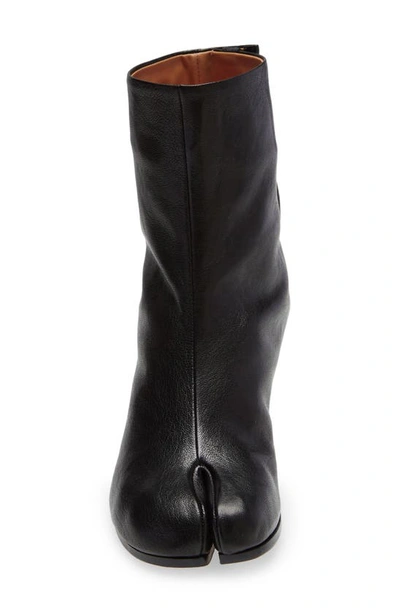 Shop Maison Margiela Tabi Leather Boot In Black