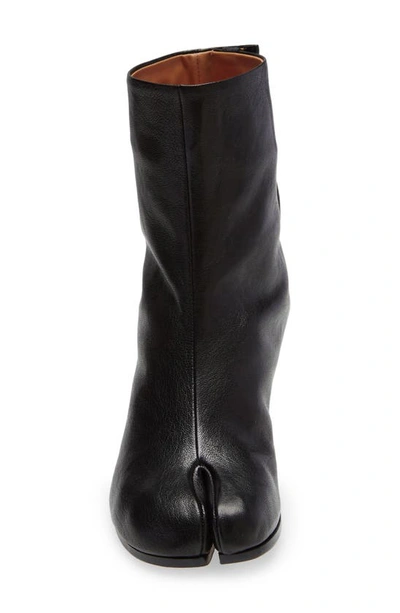 Maison Margiela Ankle Block Heel Round Toe Boots In Black