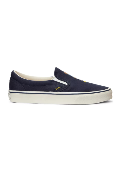 Shop Polo Ralph Lauren Keaton Slip-on Sliders In Blue