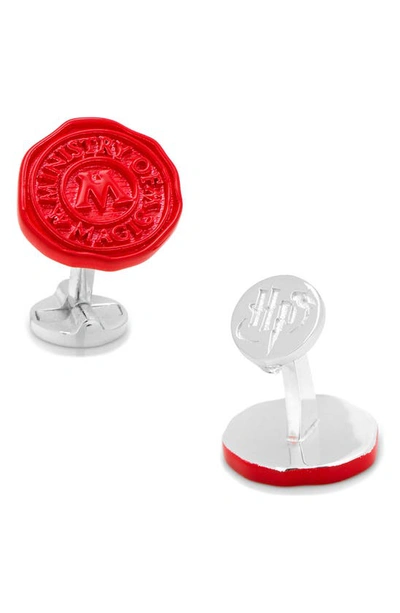 Cufflinks, Inc Cufflinks Inc. Ministry Of Magic Wax Stamp Cufflinks In Red