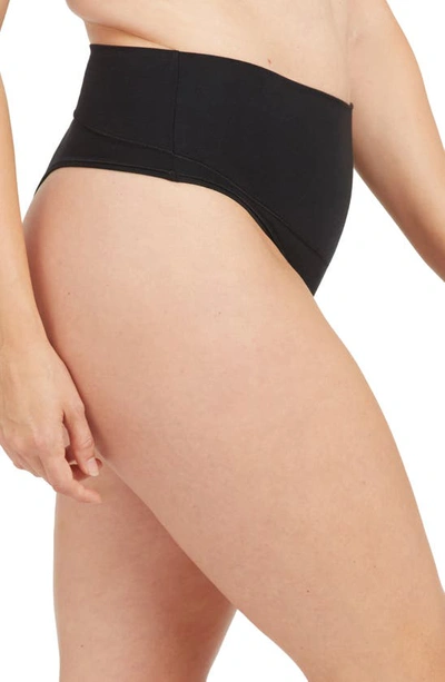 Shop Spanx Comfort Thong In Very Black
