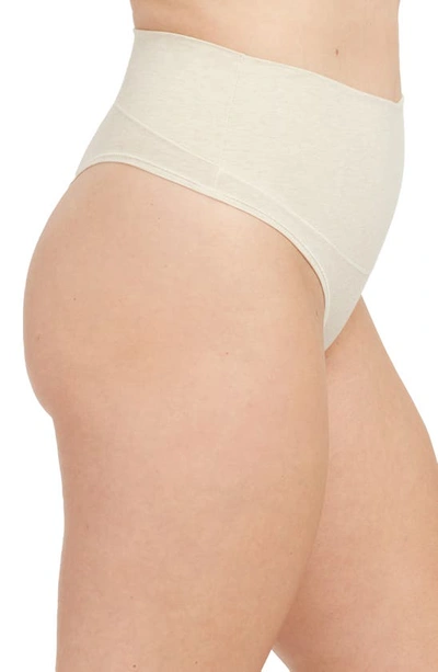 Shop Spanx Comfort Thong In Heather Oatmeal