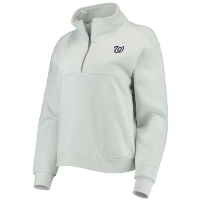 Shop The Wild Collective Light Blue Washington Nationals Two-hit Quarter-zip Pullover Top