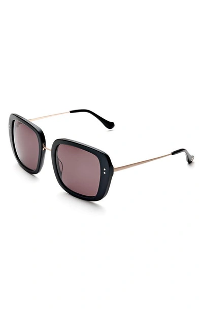 Shop Gemma Styles Baker Street 52mm Square Sunglasses In Carbon