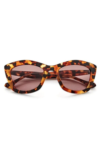 Shop Gemma Styles Casanova 51mm Rectangle Sunglasses In Tortoise