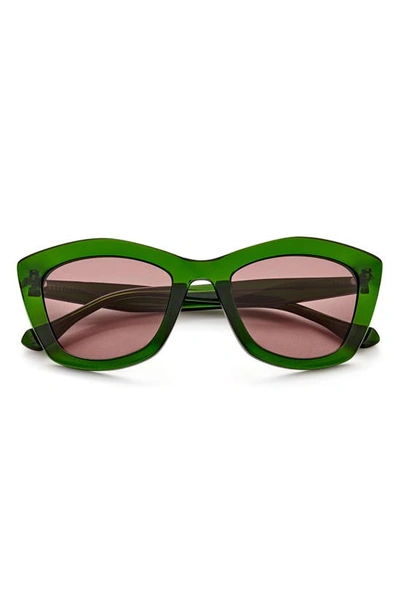 Shop Gemma Casanova 51mm Rectangle Sunglasses In Emerald