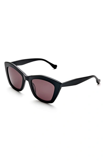 Shop Gemma Casanova 51mm Rectangle Sunglasses In Carbon