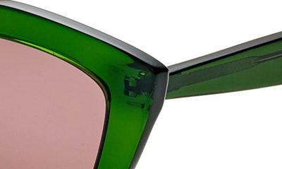 Shop Gemma Casanova 51mm Rectangle Sunglasses In Emerald