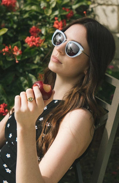 Shop Gemma Styles Let Her Dance 51mm Round Sunglasses In Pool