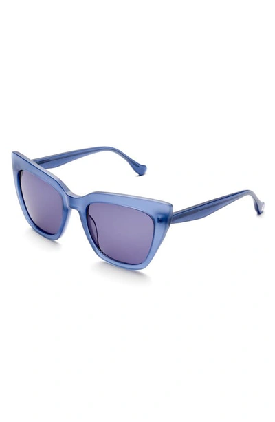 Shop Gemma Styles Dream On 52mm Rectangle Sunglasses In Denim