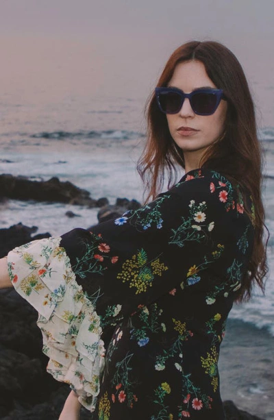 Shop Gemma Dream On 52mm Rectangle Sunglasses In Denim