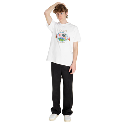 Shop Casablanca Casa Okinawa T-shirt In White