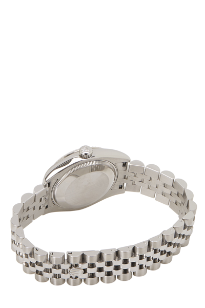 Pre-owned Rolex Stainless Steel & 18k White Gold Datejust 178274 31mm