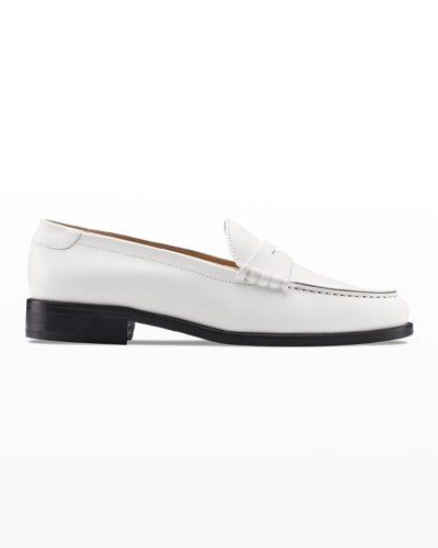 Shop Koio Brera Leather Penny Loafers In Dew
