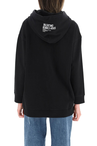 Shop Valentino Archive 1985 Hoodie In Black