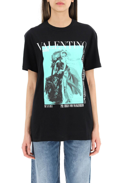 Shop Valentino Archive 1971 T-shirt In Black
