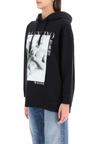 Shop Valentino Archive 1985 Hoodie In Black