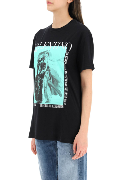 Shop Valentino Archive 1971 T-shirt In Black