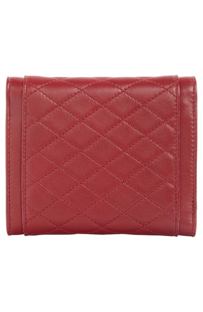 Saint Laurent Small Gaby Quilted Leather Envelope Wallet In Opyum Red