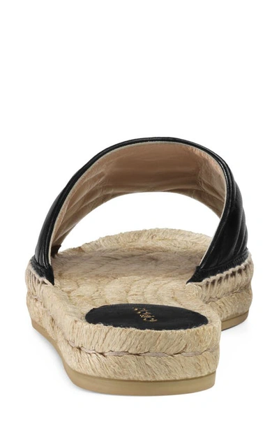 Shop Gucci Pilar Gg Matelassé Espadrille Slide Sandal In Black