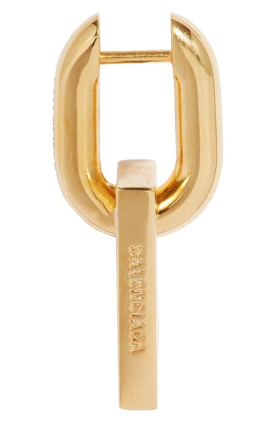 Shop Balenciaga Xs B Chain Earrings In Shiny Gold