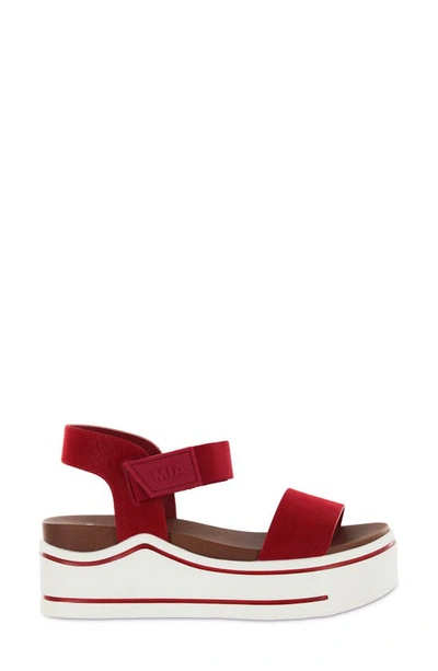 Shop Mia Odelia Platform Sandal In Red