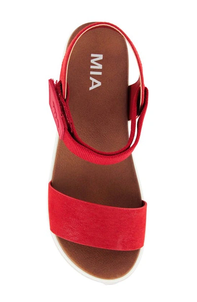 Shop Mia Odelia Platform Sandal In Red