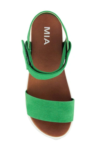 Mia Women's Odelia Platform Ankle Strap Sandals Women's Shoes In Grass
