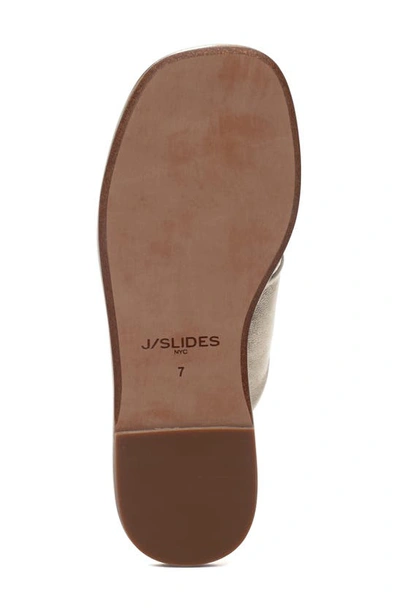Shop J/slides Yaya Sandal In Lt Gold Leather