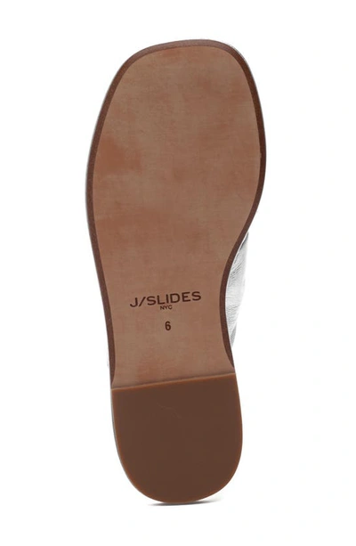 Shop J/slides Yaya Sandal In Silver Leather