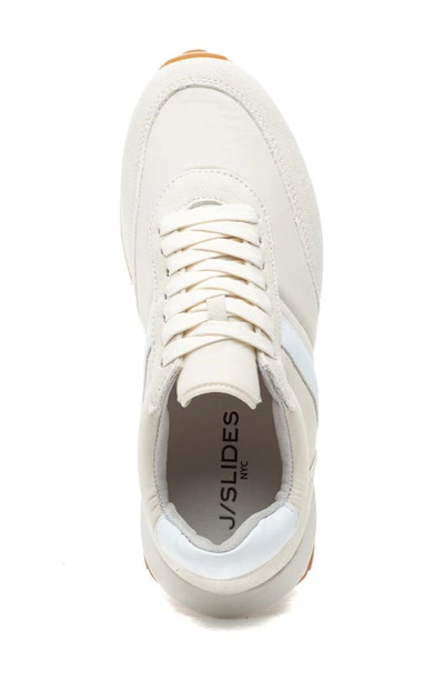 Shop J/slides Eddie Sneaker In White Nylon