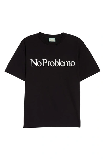 Shop Aries No Problemo Graphic Tee In Black