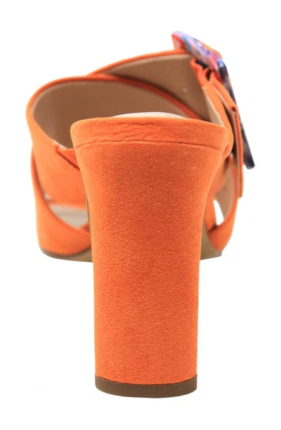 Charles By Charles David Gleam Block Heel In Orange In Mango