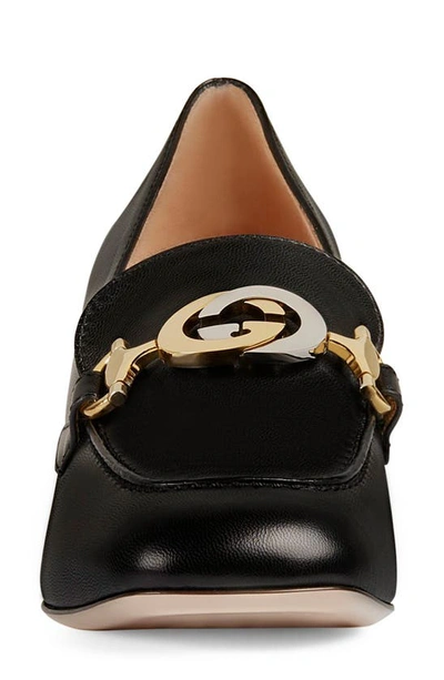 Shop Gucci Loafer Pump In Black