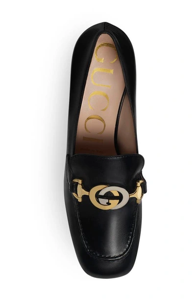 Shop Gucci Loafer Pump In Black