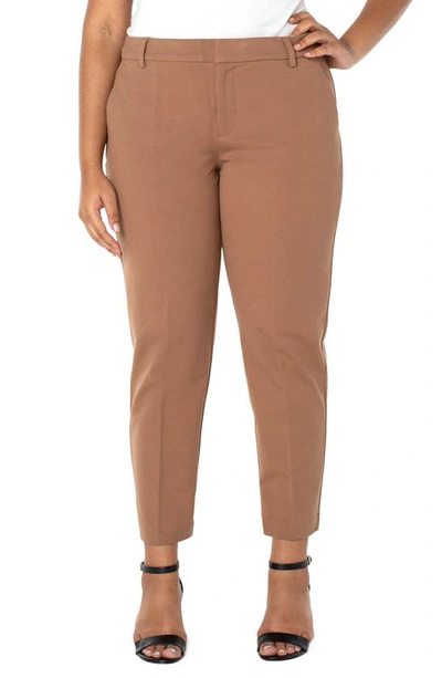 Shop Liverpool Los Angeles  Kelsey Ponte Knit Trousers In Maple