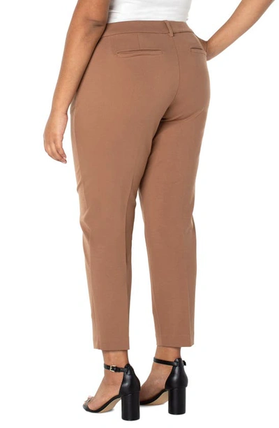 Shop Liverpool Los Angeles  Kelsey Ponte Knit Trousers In Maple