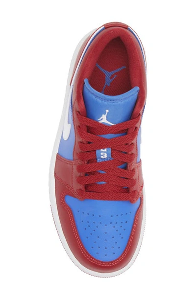 Shop Jordan Nike Air  1 Low Sneaker In Pomegranate/ White/ Blue