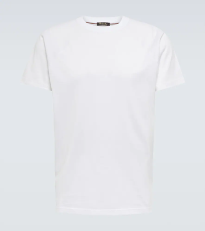 Shop Loro Piana Cotton T-shirt In Optical White