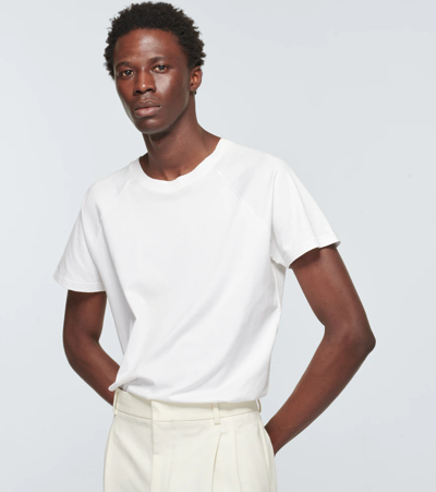 Shop Loro Piana Cotton T-shirt In Optical White