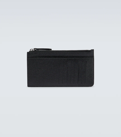 Shop Maison Margiela Zipped Leather Travel Case In Black