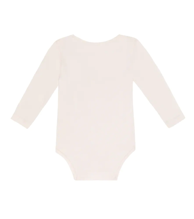 Shop Polo Ralph Lauren Baby Logo Cotton Bodysuit In Ribdelicate Pink