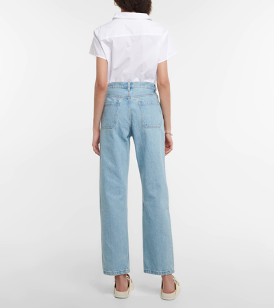 Shop A.p.c. Marian High-rise Straight Jeans In Bleached Out