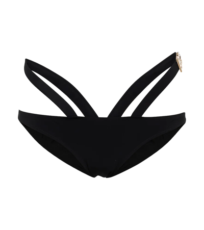 Shop Dolce & Gabbana Logo Bikini Bottoms In Nero