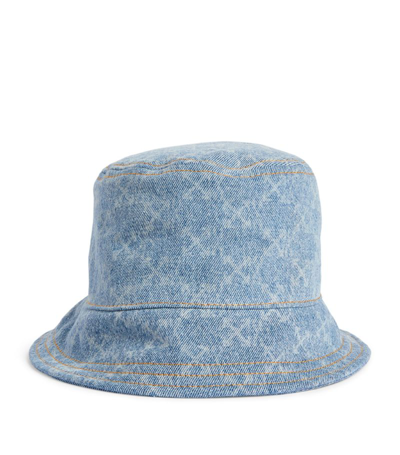 Shop Off-white Denim Arrows Bucket Hat In Blue