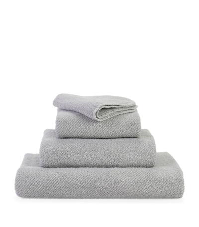 Shop Abyss & Habidecor Twill Hand Towel (55cm X 100cm) In Silver