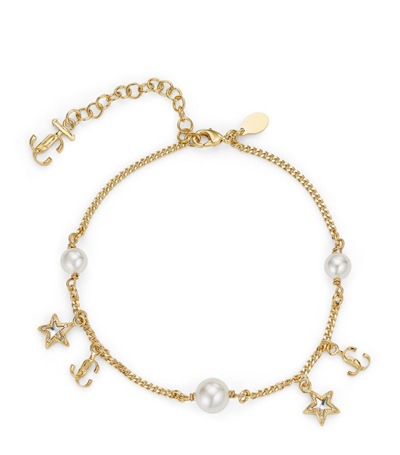 Shop Jimmy Choo Jc Star Chain Anklet In Gold
